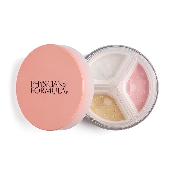 Physicians Formula Mineral Powder Wear 3-in-1 Setting Powder Face Makeup, Reduce Shine, Brighten, Baked | Dermatologist Tested, Clinicially Tested