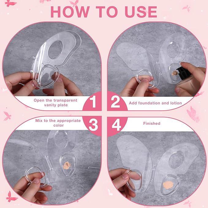 Makeup Mixing Palette, Acrylic Mixing Tray with Palette Stick for Eyeshadow Liquid Foundation Nail Art Pigment Mixings Color