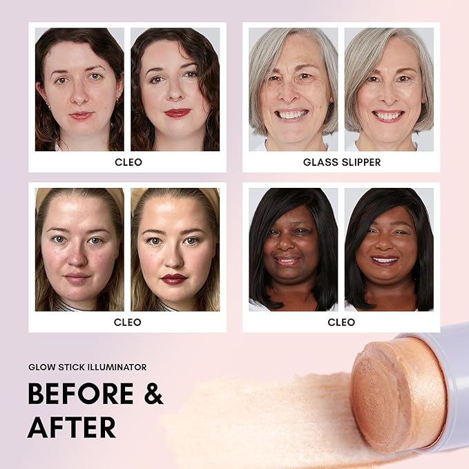 Clover Glow Stick Illuminator | Natural Shine Highlighter, Glass Skin, Easy To Apply | Cruelty-Free & Vegan Naural Makeup| Made With Castor Oil