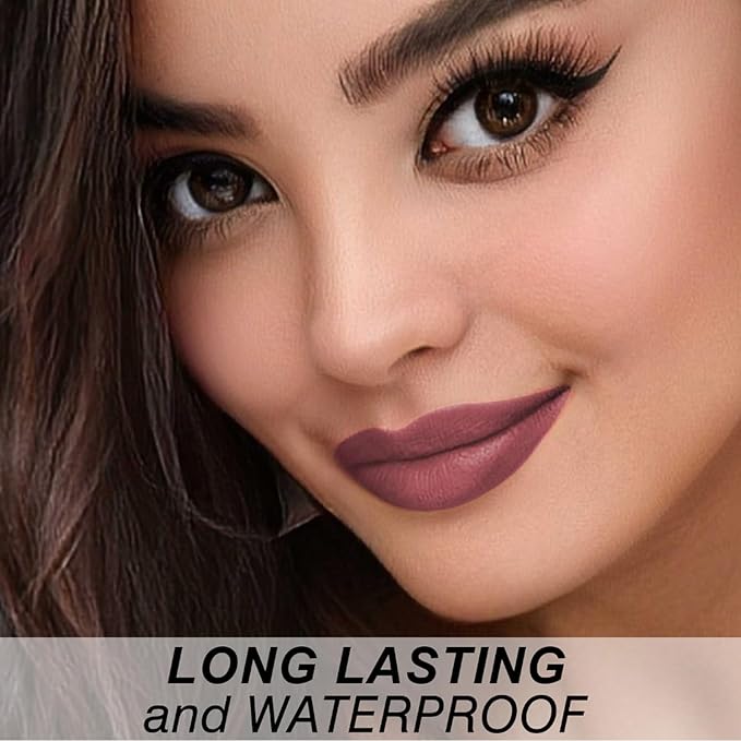 Matte Bullet Long Wear Lipstick - Vegan and Cruelty-Free - Smudge and Waterproof Matte Lipstick with Moisturizing Formula - All Day Comfort - (Ruby Noir #19)