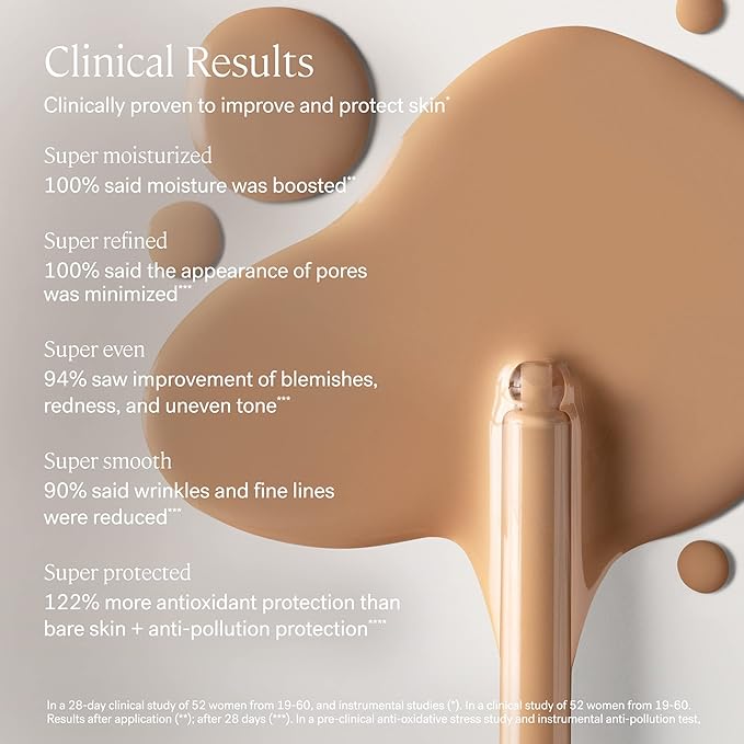 ILIA - Super Serum Skin Tint SPF 40 | Non-Comedogenic, Vegan, Lightweight to Help Against Blue Light, + Pollution while Hydrating, Smoothing, + Refining (Rialto ST13.5, 1 fl oz | 30 ml)