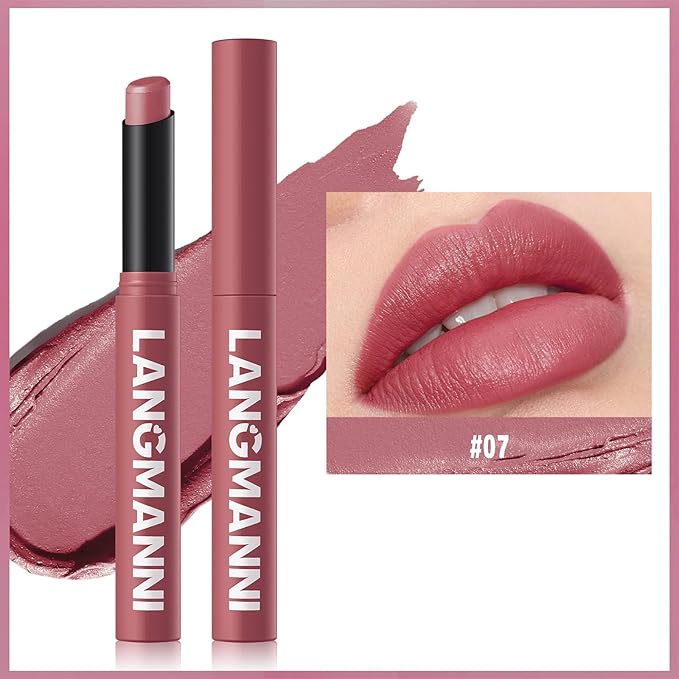 Matte Lipstick - Non-Sticky, Long-Lasting & Waterproof Lipstick for Women, Richly Pigmented, Hydrating Lip Makeup with Smudge-Proof Formula, 1 Count, 0.07oz