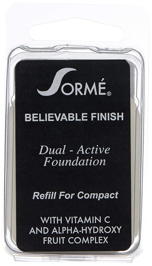 Sorme' Treatment Cosmetics Believable Finish Dual Active Foundation Refill, Natural Buff