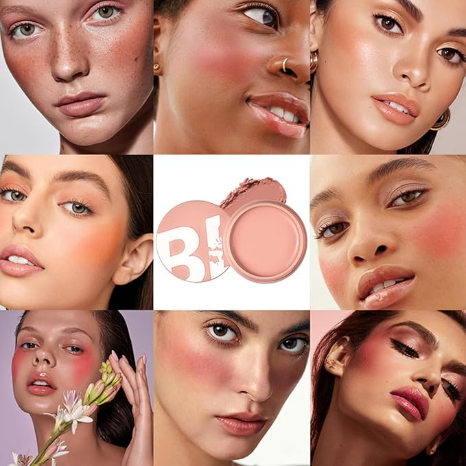 MAEPEOR Cream Blush 9 Color High-Pigmented Smooth Buildable Face Blush Long-Lasting Natural Look Blusher (Color 07)