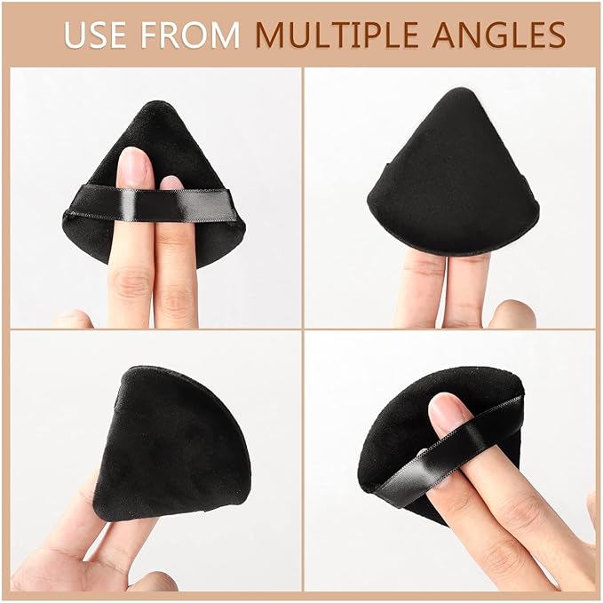 Etercycle 7-in-1 Makeup Spatula Powder Puff Set - Professional Cosmetic Palette with Triangle Puff for Eye Shadow, Eyelashes, Body Loose Powder - Wet and Dry Makeup Tool