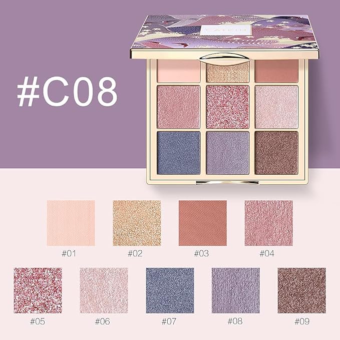 CATKIN 3Pcs Makeup Set Includes BB Cream Air Cushion Foundation C01, Matte Lipstick CO157 and Eyeshadow Palette C08