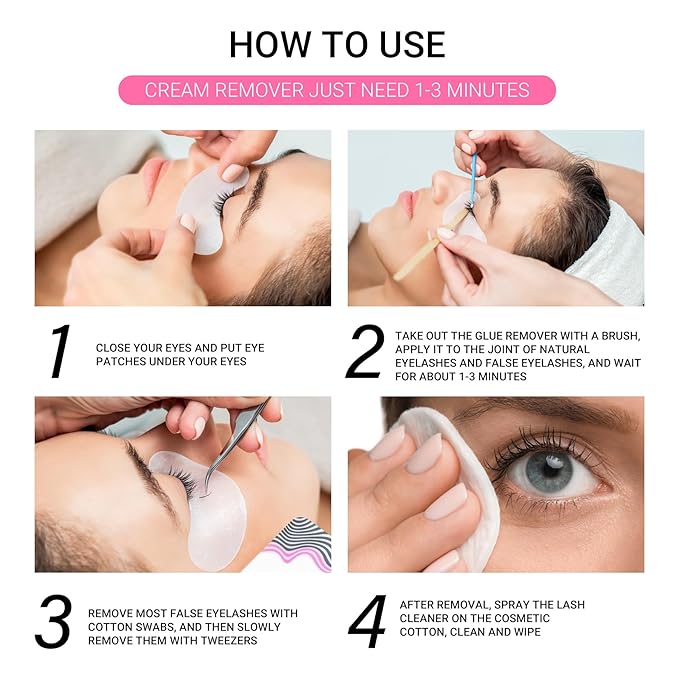 Eyelash Extension Remover - 10g Eyelash Glue Remover for Lash Extensions, Professional Salon Lash Glue Remover Low Irritation for Sensitive Skin