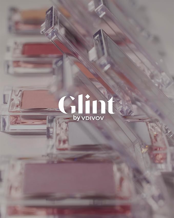 Glint Baked Blush (Cotton Melts, 0.08oz) - Long-Lasting, All-Day Face Blush Powder for a Natural Look. Korean Skin Care, Korean Makeup. Blendable Color for Eyes, Cheeks & Body.