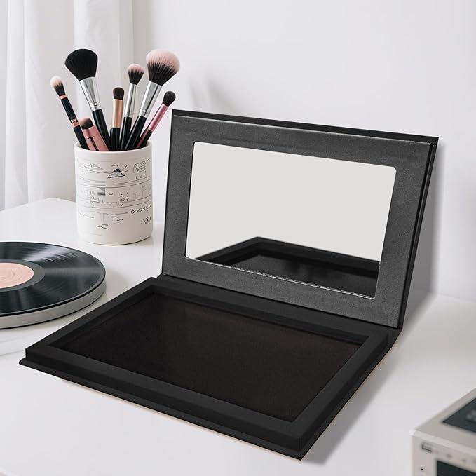 Magnetic Makeup Palette DIY Empty Eyeshadow Lipstick Palette with Mirror 3D Finish Surface Paper Makeup Organizer (Cosmic Mystery)