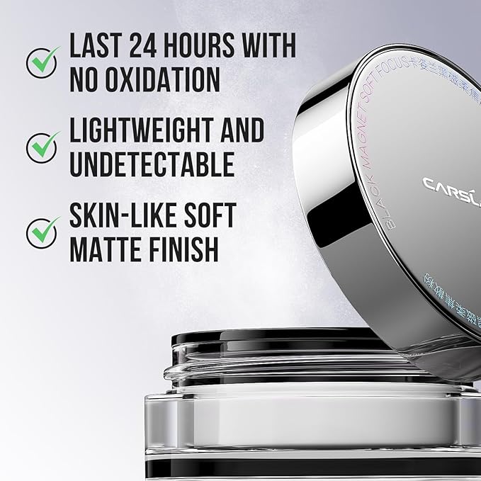 Soft Focus Loose Setting Powder, Lightweight, Matte, Oil Control, Shine Free, Talc-Free Face Powder Makeup, 24H Longwear Finishing Powder, 03 Blue Purple For Sensitive