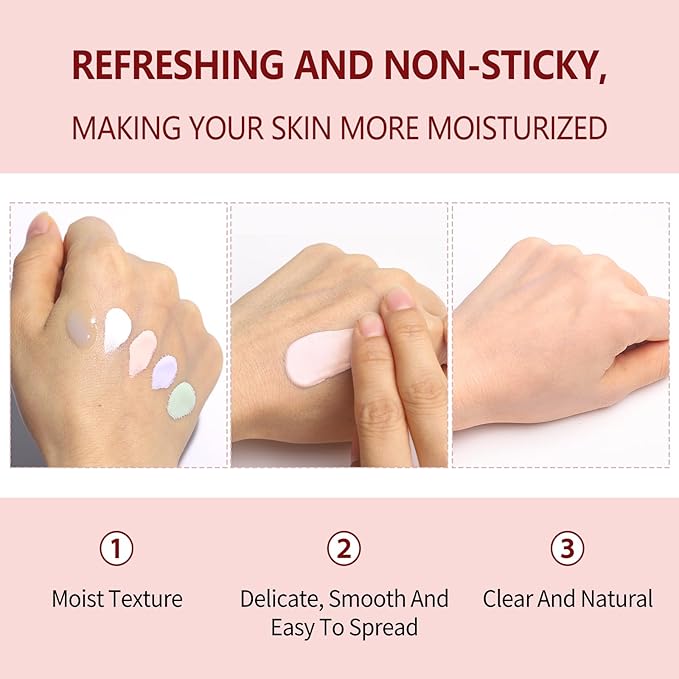UCANBE Tone Adjusting Primer: Smooth Lightweight Face Primer - Facial Makeup Long-lasting Prime - Vegan & Cruelty-free Prime Makes Dull Skin Healthy and Rosy(Pink,1.06 Oz)