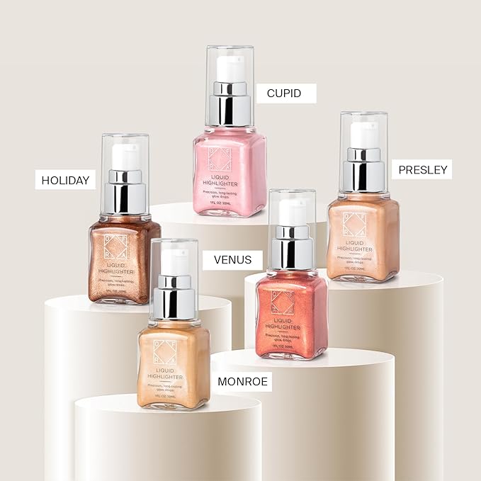 OFRA Star Lit Liquid Highlighter - Cupid | Gel-Like Liquid Highlighter for a Pearl, Luminous Glow | Long-Lasting, Blendable, and Buildable Formula | Makeup Highlighter for Face | 30ml/1oz