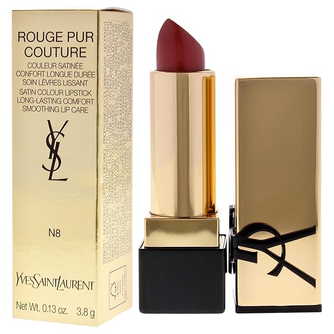 YVES SAINT LAURENT Rouge Pur Couture Satin Lipstick - N8 Blouse Nu for Women - 0.13 oz Lipstick