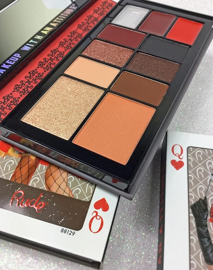 Face Card Palette - Queen of Hearts by Rude Cosmetics for Women - 0.51 oz Makeup