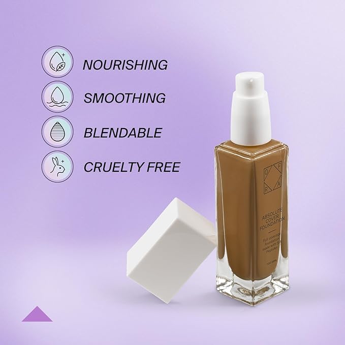 Absolute Cover Foundation #8.25 | Liquid Medium Coverage Foundation with Natural FInish | Oil-Free Face Makeup | Medium Tan-Deep Shade with Neutral Undertone | 1oz/30ml