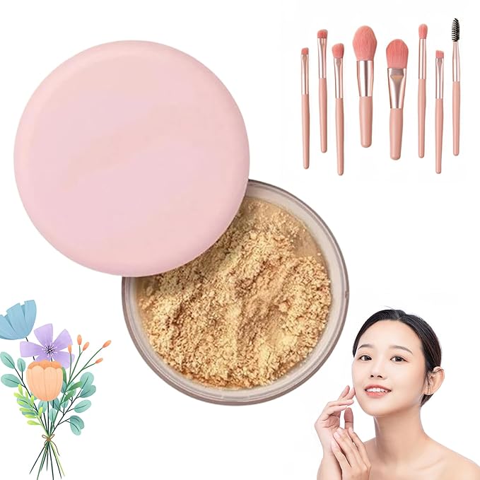 Allaura Beauty Blurring Powder, Blurring Setting Powder By Allaura, Allaura Beauty Pink Setting Powder, Pink Blurring Powder For All Skin Tones (05#, One Size)