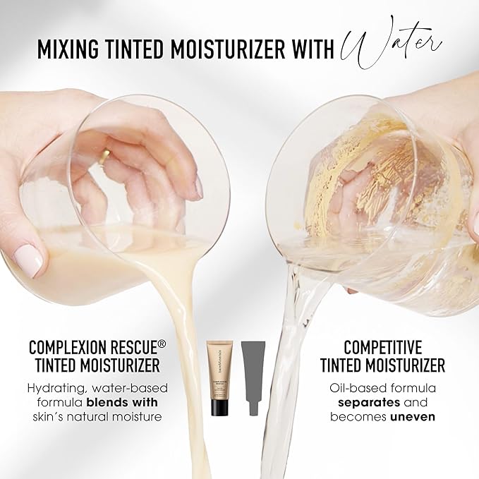 bareMinerals Complexion Rescue Tinted Moisturizer for Face with SPF 30, Vegan Tinted Mineral Sunscreen with Hyaluronic Acid, Full Size, Mahogany 11.5