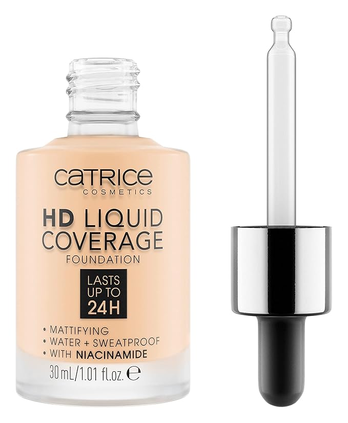 Catrice | HD Foundation 02 & The Mattifier Oil-Control Primer | Full Coverage Makeup | Vegan & Cruelty Free