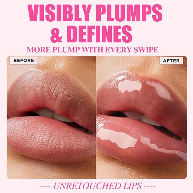 6 Colors Mini Fat Lip Gloss Oil - Hydrating Glow, Moisturizing, Shiny Transparent Toot Tinted Plumping, Nourishing Non-sticky