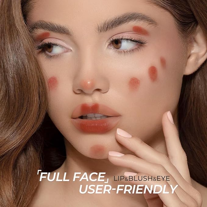 SACE LADY Matte Lipstick Set, Long Lasting Air Cushion Lip & Cheek Cream Non-Stick Cup, Ultra-Smooth Pigmented Non-drying Lip Color for Face Makeup Kit 3Pcs (V01+V02+V06, 3pcs)