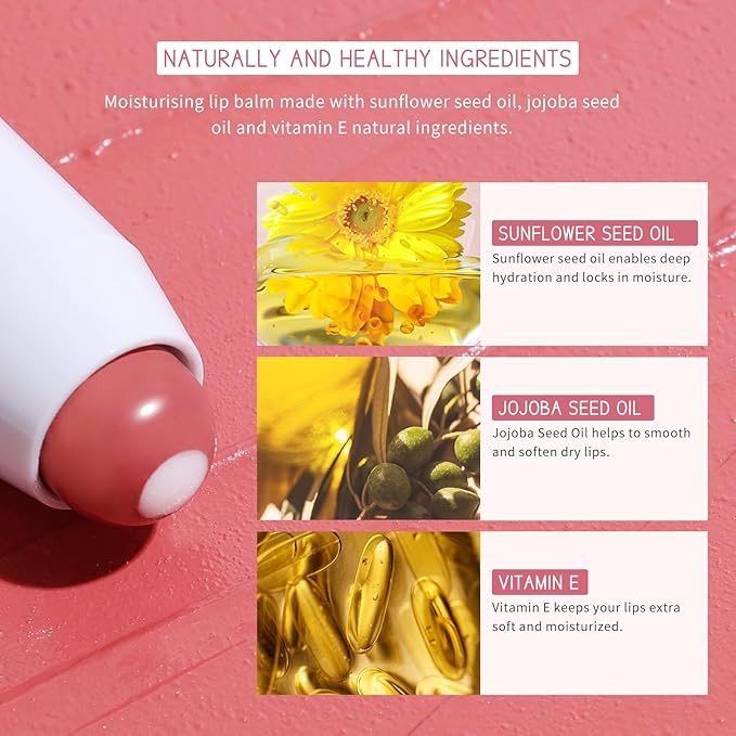 Cream Blush for Cheeks Radiant Finish, Hydrating, Creamy, Lightweight & Blendable Color, Vegan & Smooth Lip Color Balm, Hydrating Vitamin E
