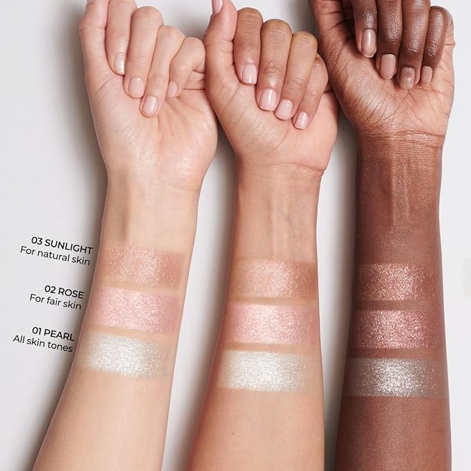 SACE LADY Jelly Highlighter Stick, Face Glow Sticks with Watery Radiant Finish, Easy Blend & Long Lasting, Multi-Use Cream Highlighter Makeup 3 Colors (03 SUNLIGHT, 1pc)