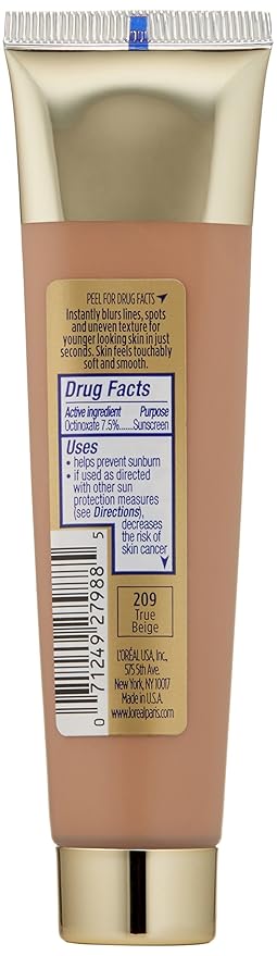 L’Oréal Paris Visible Lift Blur Foundation, 209 True Beige, 1.3 Fluid Ounce