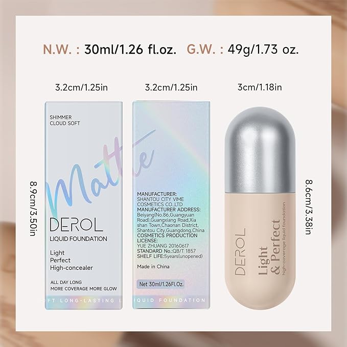 Small Milk Bottle Foundation Cream - Lightweight, Sheer, Hydrating, Concealing, Contouring and Sunscreen BB Cream (02#CHEESE)