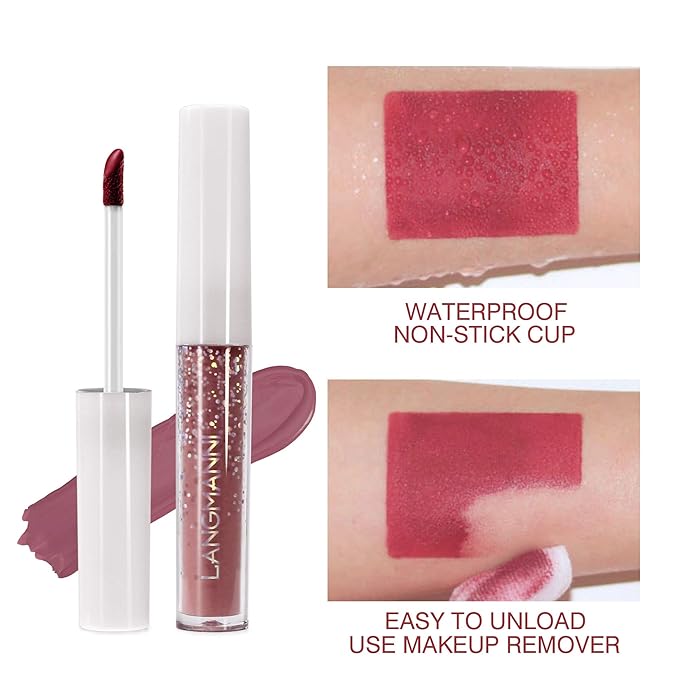 Petansy 24 Colors Liquid Matte Lipstick Set Waterproof Long Lasting Lip Gloss Set Beauty Cosmetics Makeup Kit with Gift Box (red, 24)