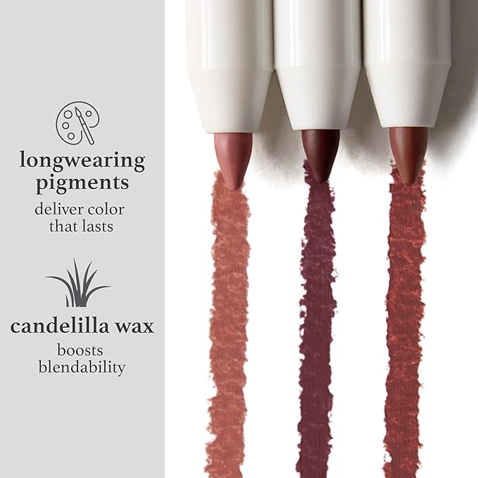 Julep Line & Shine It's Balm: Tinted Lip Balm + Buildable Lip Color - Iridescence, With a Trace Retractable Creamy Long-Lasting Liner Clear as Day, So Plush Girl Crush Lip Gloss