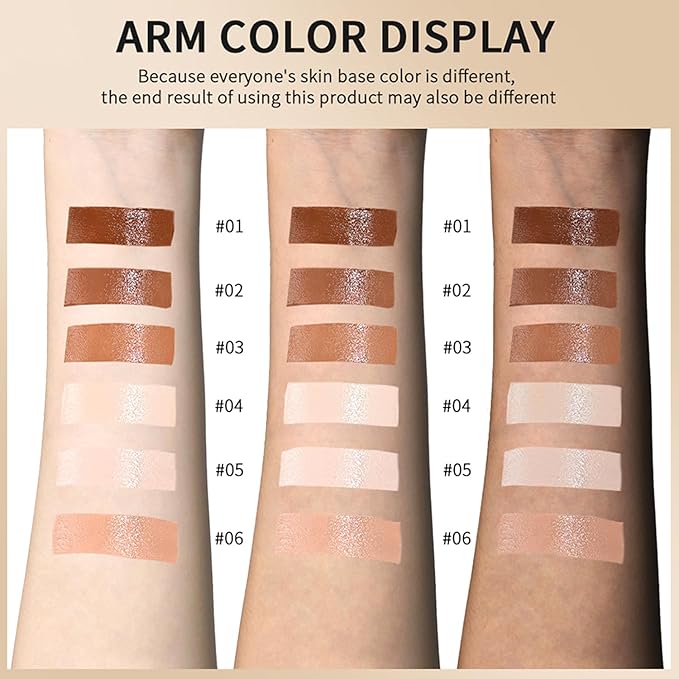 Foundation Stick Beauty Balm Serum Boosted Skin Tint, Solid Tinted Moisturizer Serum Contour Stick Foundation Skin Tint for Women, Natural Finish Makeup (6#)