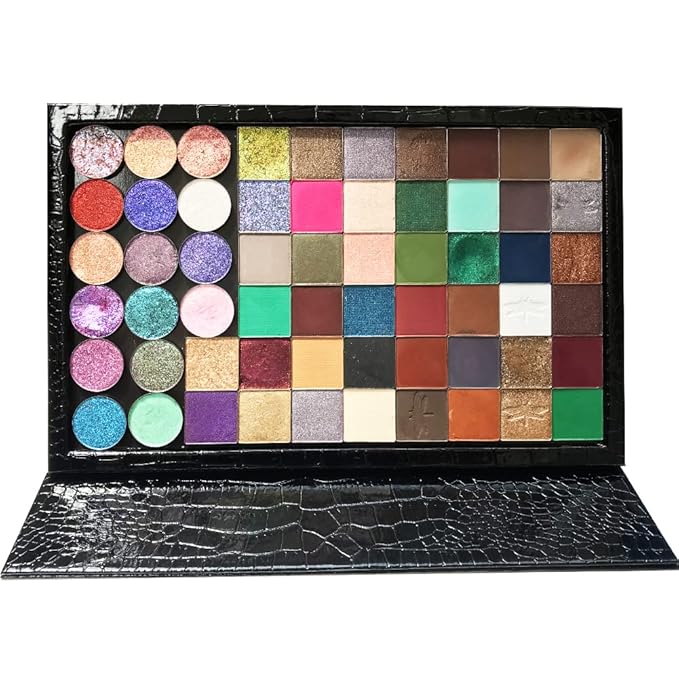Portable ipad style Standable large empty magnetic palette, holding 60pcs 26mm round or square magnetic pan,Big black magnetic palette