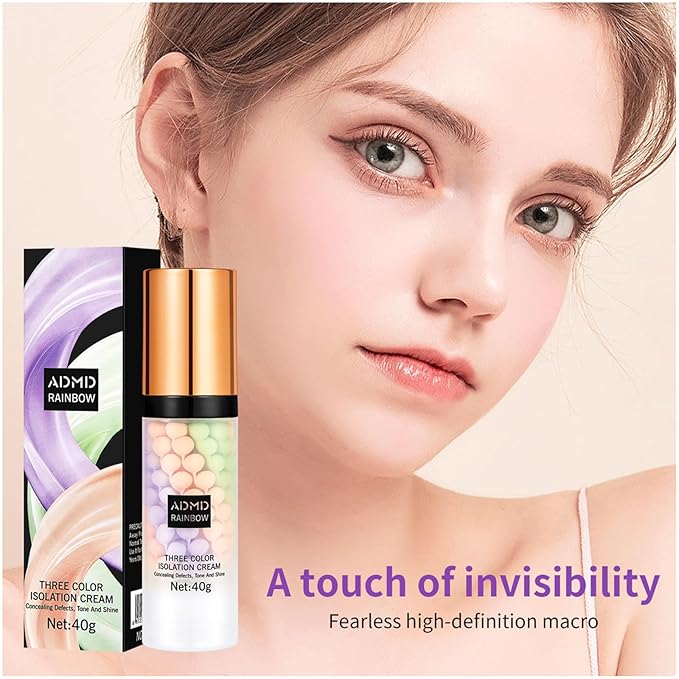 Face Primer for Makeup 3 Colors Isolation Cream Color Corrector Primer Concealer Invisible Pore Brightening Primer Base Corrector Natural Isolation Cream Primer Face Makeup
