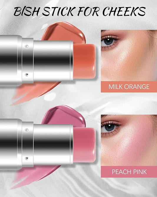 Milk Orange Cream Blush Stick, Monochromatic Multi-Blush Stick for Cheeks & Highlighter, Pigmented Long Lasting Smooth Natural Cheek Tint, Matte and Dewy Finish, Vegan & Cruelty-Free for All Skin-03