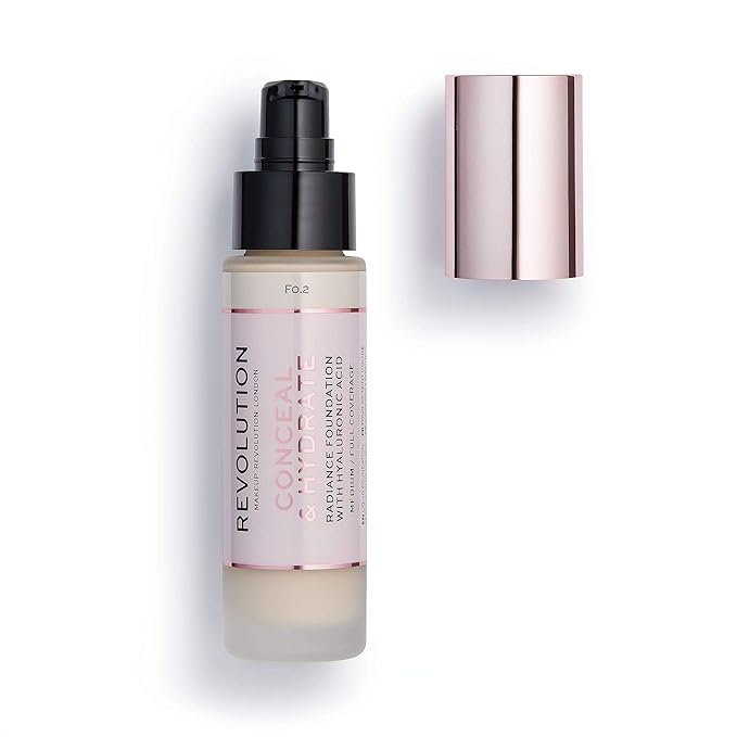 Makeup Revolution, Conceal & Hydrate, Foundation, F0.2, 23ml