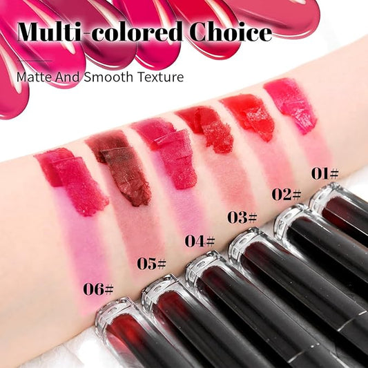 DAGEDA 6 Colors Peel Off Lip Stain Set, Long Lasting and Waterproof Lip Stain Peel off Lip Liner Makeup, Tattoo Lip Color, Natural Matte Finish Lip Tint Stain