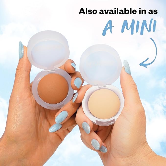 Kosas Mini Cloud Set Face Setting Powder - Smoothing Shine Control, Soft, Sheer Translucent Makeup Finish, Portable & Long-Lasting Loose Pressed Baking Powder - Comfy (Sheer Medium)