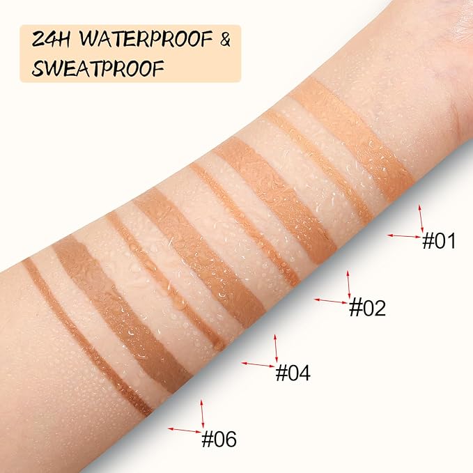 Camo Concealer Stick and Pencil Set, Full Coverage Concealer Kit, Lightweight Long Lasting Liquid Concealer for Women All-Day Wear