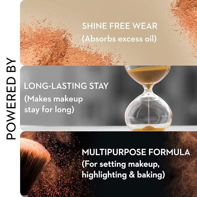 Sugar Cosmetics Set The Tone Tinted Powder15 Cappuccino (Light-Medium) Long-Lasting, Oil-Controlling, Smooth Application