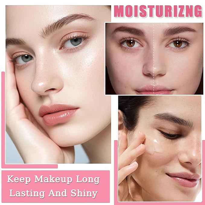 3 In 1 Hydrating Makeup Primer, Primer for Face Before Makeup, Transparent Makeup Base Face Moisturizing Isolation Cream for Oil Control & Smoothing Skin Tone, Radiance Skin