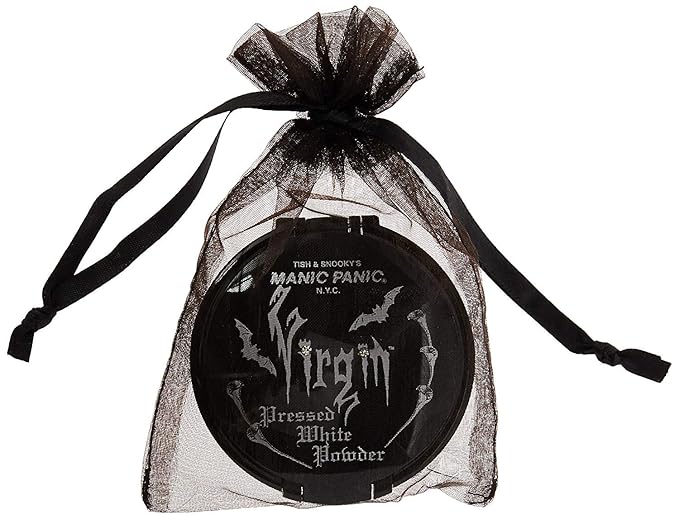 MANIC PANIC Vampyre's Veil Virgin White Pressed Powder - Matte Setting Powder for Cosplay, Theatrical & Goth Makeup - Full Coverage Face Makeup - Vegan & Cruelty-Free (2.4oz)