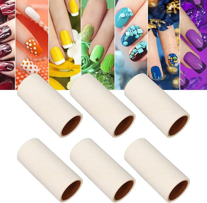 Nail Stamper Oil Absorbing Sheet, 10 Roll Replacement Nail Stamping Polish Remover Paper, DIY Nail Art Stamper Pattern French Nail Stamper Removal Blotting Paper, Nail Stamper Oil Blotting Sheets