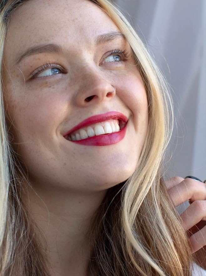 Natural Matte Lip Stain in MOSCOW - Organic Lips Vegan Gloss Lip Stain Long Lasting | Jojoba Oil, Lipstick Cruelty-Free