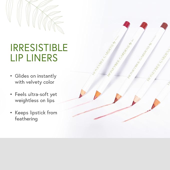 Honeybee Gardens Irresistible Lip Liner In Charisma, Matte Medium Warm Berry Color, Long-Lasting, Gluten-Free, Vegan, 0.04 oz