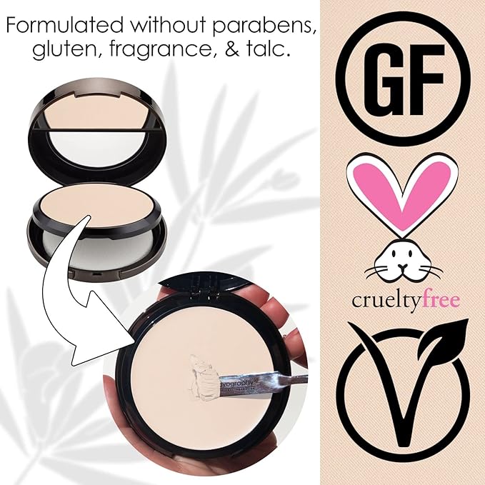Bodyography Anti Aging Face Powder (Light Medium): Matte Oil-Free Salon Foundation Powder Makeup w/ Vitamin E, C & Antioxidants | Gluten-Free, Cruelty-Free, Paraben-Free