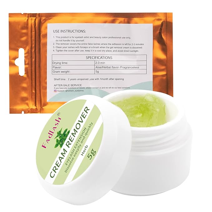 Herb Professional Lash Extension Remover Cream Mild Eyelash Glue Remover for Lash Extensions Fast Dissolution - Original 5g