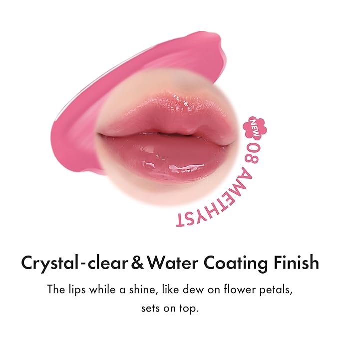 Amuse SEOUL Daisy Flower Dew Tint 01 LA VIE EN CORAL | 35% High-moisture Water Tint, Long-lasting, Vitamin E, Moisturizing, No Peel Off, Lip Treatment, Non Sticky, Korean Lip Tint for Dry Lips
