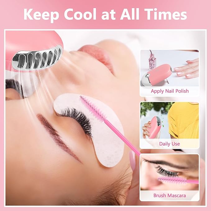 Lash Cleaning Kit - 60ML Lash Shampoo with Lash Fan Cleaning Brush Rinse Bottle and 50 Pcs Mascara Brush, Rich Foam Lash Wash for Eyelash Extension Home Use(Pink)