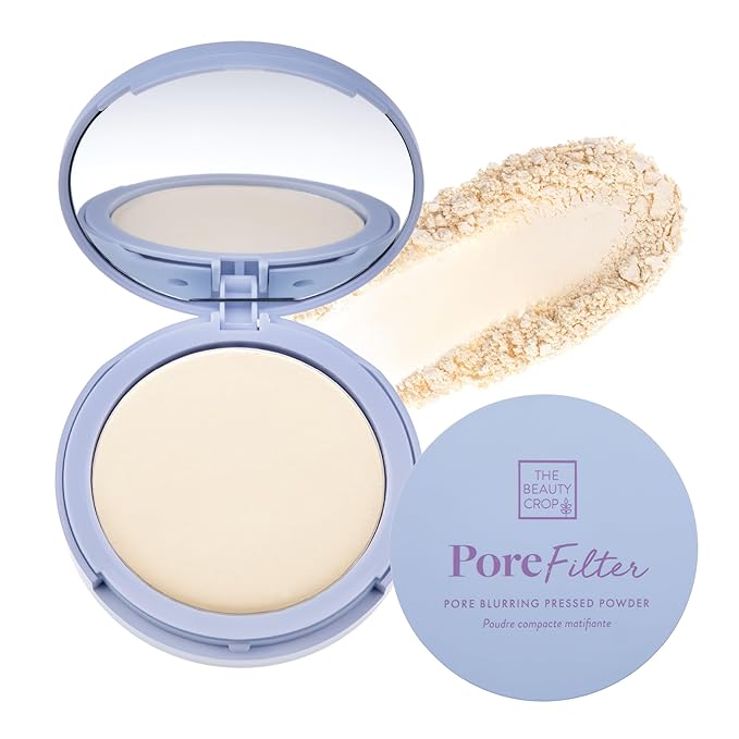 The Beauty Crop PoreFilter Pressed Powder - Blurs Pores & Controls Shine - Banana Lite Shade - 0.34 oz
