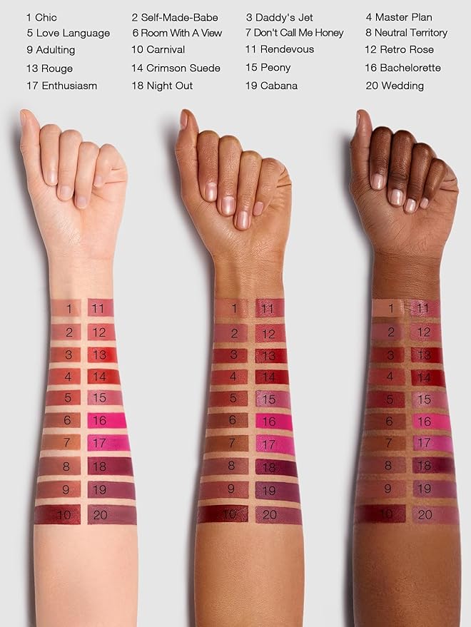 SHEGLAM Matte Allure Lipstick 20 Colors High Pigment Velvety Soft Long Lasting Lipstick - Master Plan